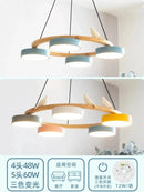 Axyaa Nordic Style Wood Bird Pendant Light for Living Room and Bedroom