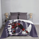 Axyaa Jack Hughes Hockey Stretch Long Sleeve Hoodie Blanket