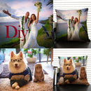 Axyaa Family Life Custom Linen Sofa Pillow Cover Home Decor Custom Cushion Cover