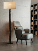 Axyaa Brass Fabric Floor Lamp 67" Standing Vintage Light - Nordic Luxury Style