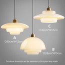 Axyaa Modern Milk Glass Pendant Lights LED for Kitchen Island Dining Room
