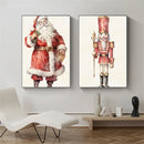 Merry Nutcracker Ornament Canvas Wall Art Nordic Poster - Axyaa Kids Room Decor