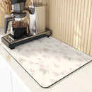 Axyaa Flowers Silicone Drying Mat: Non-Slip Kitchen Table Decor & Protection