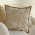 Axyaa Green Floral Throw Pillow Cover - 45X45 Square Cushion for Home Decor
