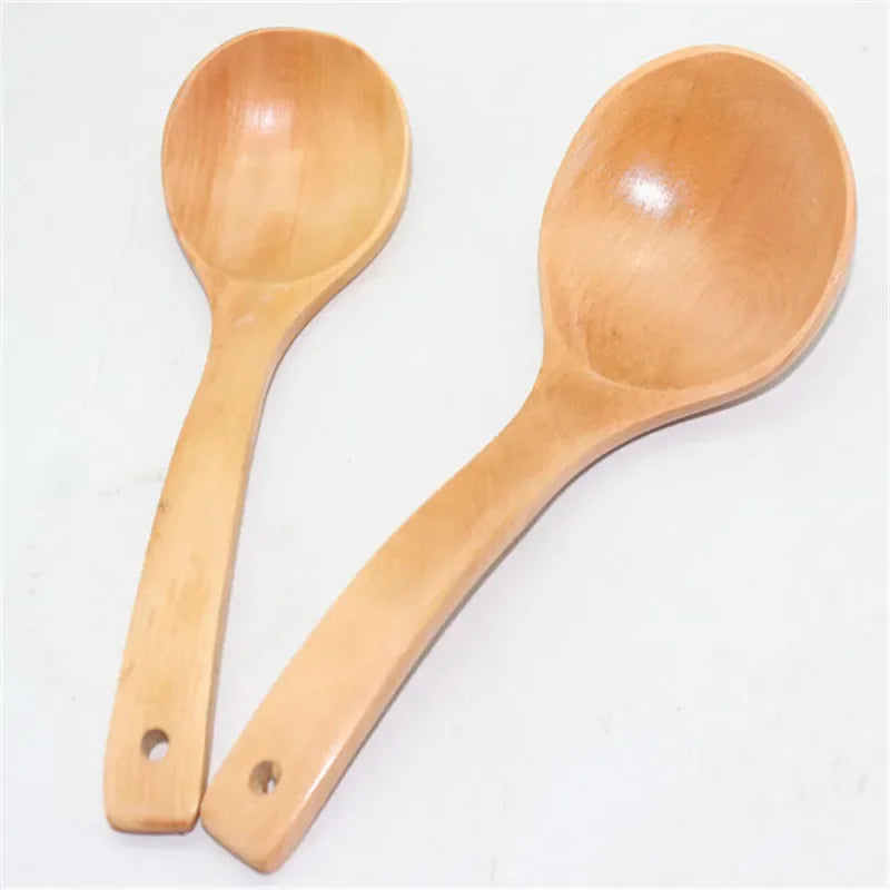 Axya Wooden Soup Spoon: High-Quality Wood Dinner Cutlery for Kitchen and Tableware