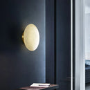 Axyaa Marble LED Wall Light in Gold, Black, or Copper Base for Indoor Living Room, Bedroom