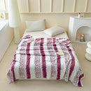 Axyaa Soft Plush Jacquard Blanket - Multifunctional Bed Sofa Cover - 150*200cm