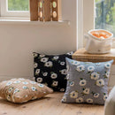Axyaa Floral Soft Black Grey Beige Pillow Cover 45x45cm for Home Decoration