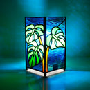 Axyaa Mosaic Glass Bedside Table Lamp, Small Night Light for Bedroom or Desk