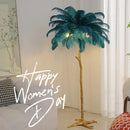 Luxury Axyaa Feather Floor Lamp for Living Room Sofa Background Wall Bedroom Light