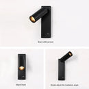 Axyaa Nordic LED Wall Lamp With Switch, USB Bedside Wall Light