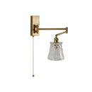 Axyaa Glass LED Wall Sconce Arm Rotate Bedroom Living Room Lights