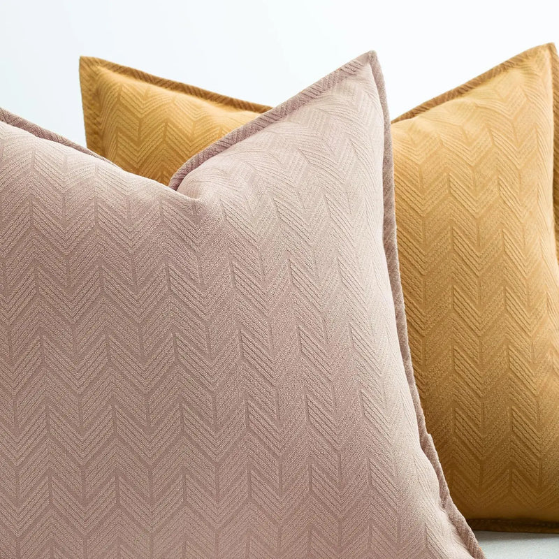Axyaa Chenille Arrow Pillow Cover, Brown & Orange, Various Sizes