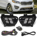 Axyaa LED Fog Lamps DRL Daytime Running Lights for KIA Sorento 2015-2017