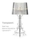 Axyaa Clear Acrylic Baroque Accent Table Lamp for Living Room or Bedroom