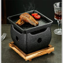 Axya Mini Tea Cooker & Portable Charcoal Grill - Korean BBQ Oven with Cast Iron Dish