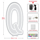 Axyaa Large Colorful Neon Light Sign with A-Z Alphabet & Free Stand