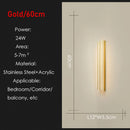 Axyaa Stainless Steel Outdoor Wall Lights: Waterproof Linear LED Lighting for Villas, Porch, Balcony