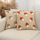 Axyaa Mushroom Pillow Covers in Beige Canvas for Home Decoration in Various Sizes