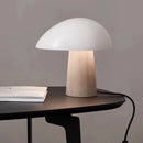 Nordic Design Wood Grain Resin Base Mushroom Table Lamp by Axyaa