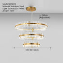 Axyaa Luxury Gold/Silver Rings LED Pendant Light - Modern Interior Hanging Ceiling Lamp