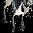 Axyaa Modern Glass Pendant Chandelier for Living Room Hotel Villa Lobby & Duplex Buildings.