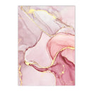 Pink Marble Abstract Canvas Painting Wall Art Print Home Decor by Axyaa