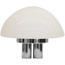 Axyaa Modern Mushroom Glass Chrome Table Lamp