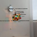 Axyaa Flexible Arm LED Wall Light Colorful Glass Bedside Sconce