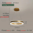 Axyaa Modern LED Round Chandelier Dimmable Glossy Lighting Fixtures