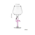 Axyaa Pink Flamingo Stem Goblet Champagne Martini Glass for Bar Party