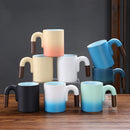 Axyaa Gradient Mug: Large-capacity Rough Pottery Coffee Cup with Handle