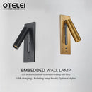 Axyaa LED Wall Lamp with USB Charging for Bedroom and Living Room Lighting