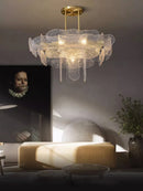 Axyaa Gold Pendant Lights - Glass Art Collection with Dimmable LED