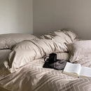 Axyaa Luxury Cotton Jacquard Double Duvet Cover Set Queen Size Bedding