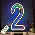 Axyaa Neon Number Signs & Starry Sky Tunnel Lights - Birthday Party Event Decor