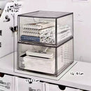 Acrylic Makeup Organizer Box by Axyaa: Multi-layer Clear Desk Storage for Cosmetics & Sundries
