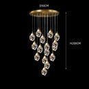 Axyaa Crystal Chandelier Stair Pendant Living Room Lighting