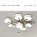 Axyaa Nordic Wood Ceiling Chandelier LED Lighting for Modern Home Decor