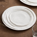 Axyaa Ceramic Texture Plate Set for Steak, Pasta, and Desserts
