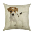 Cute Dog Watercolor Linen Cushion Cover 45*45cm - Axyaa