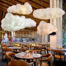 Axyaa Modern White Cloud Chandelier Pendant Light for Dining Room
