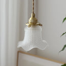 Axyaa Modern 4w LED Glass Copper Hanging Lamp White Pendant Light Fixtures