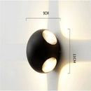 Axyaa Dual-Head LED Wall Lamp: Modern Outdoor Waterproof IP65, Aluminum Indoor/Outdoor Up Down Lighting