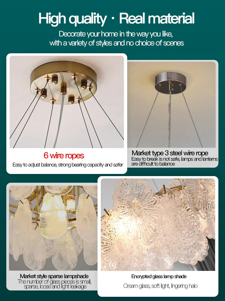 Axyaa Crystal Chandelier - Luxury Modern French Light for Living Room and Bedroom