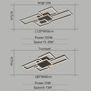 Axyaa LED Chandelier for Living Room Nordic Ceiling Light Modern Square Fixture