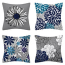 Axyaa Modern Daisy Grey Pillow Covers for Couch and Bed