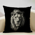 Axyaa Animal Pattern Cushion Cover Trio: Lion, Tiger, Bear Home Sofa Decor Kids Gift