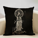 Retro Art Linen Cushion Cover 45 * 45 for Living Room Bedroom Decor with Axyaa Brand
