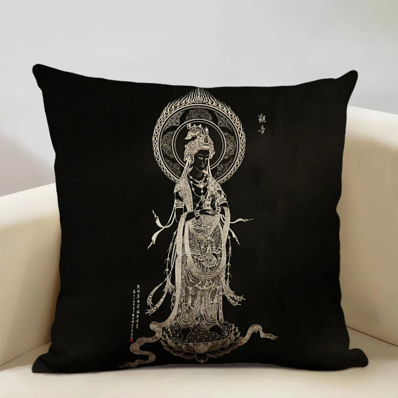 Retro Art Linen Cushion Cover 45 * 45 for Living Room Bedroom Decor with Axyaa Brand